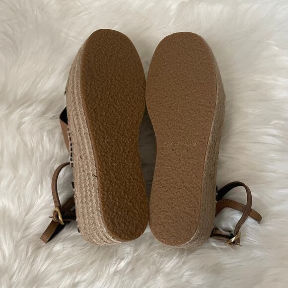 Rag & Bone Sandals Womens EU 41 US 11 Tan Hera Leather Platform Wedge Espadrille - Picture 10 of 13
